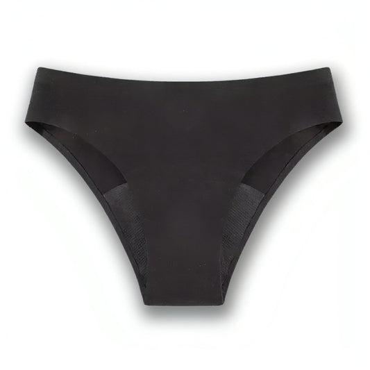 Seamfree Bikini - Jet Black Period Underwear from Petal & Flo in NZ
