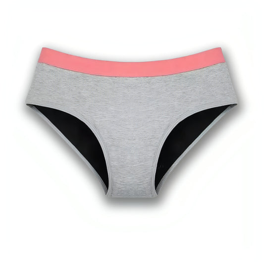 Teen Bikini - Cloudy Grey Period Undies - Premium Period Underwear from Petal & Flo in NZ - Just $29.99! Shop now at Petal & Flo