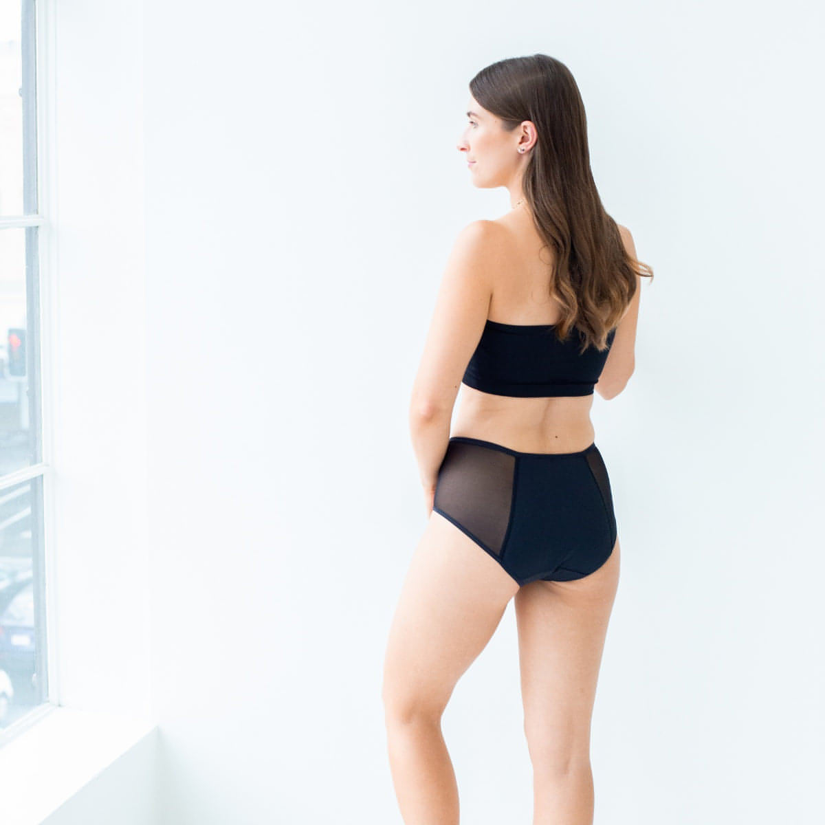 Sensual Full Brief - Midnight Black Period Underwear from Petal & Flo in NZ