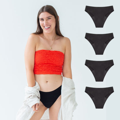 Seamfree Bikini - Jet Black Period Underwear