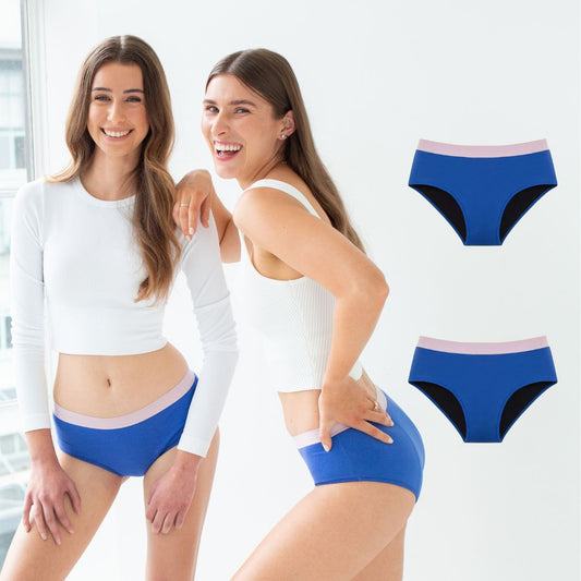 Teen Bikini 2pk - Berry Blue Period Underwear from Petal & Flo in NZ