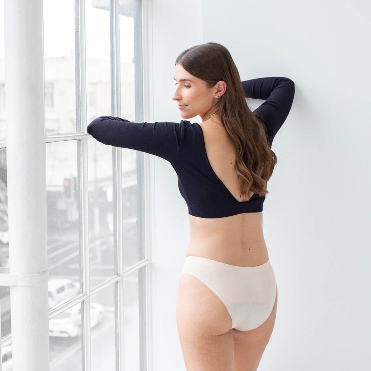 Seamfree Bikini - Soft Beige Period Underwear from Petal & Flo in NZ