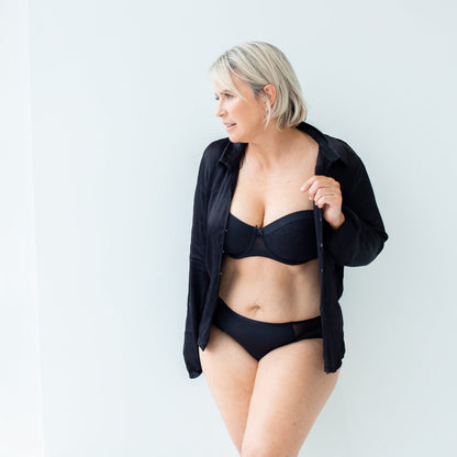 Sensual Full Brief - Midnight Black Period Underwear from Petal & Flo in NZ